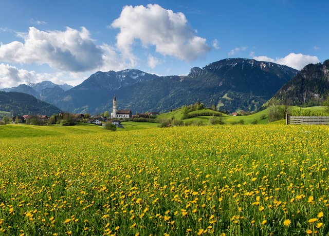 Das Pfrontener Tal im Frühling