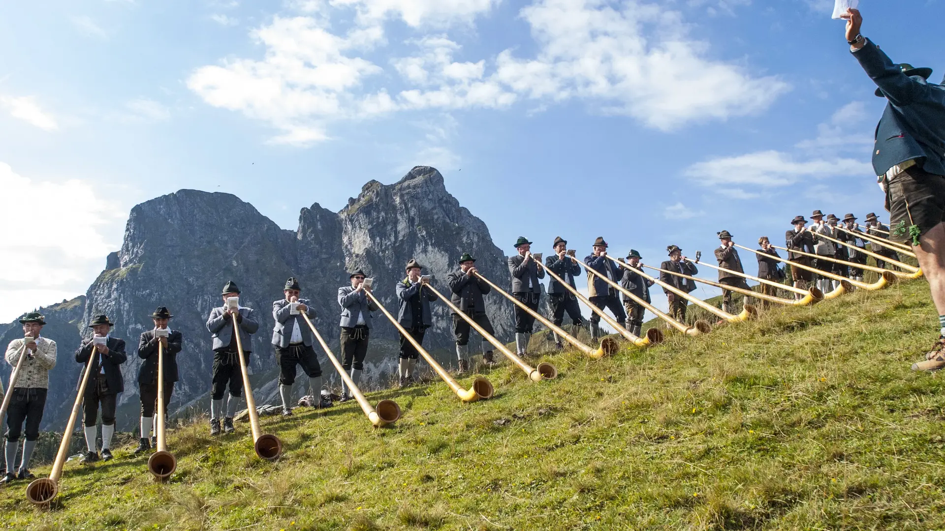 Alphornbläser auf dem Breitenberg