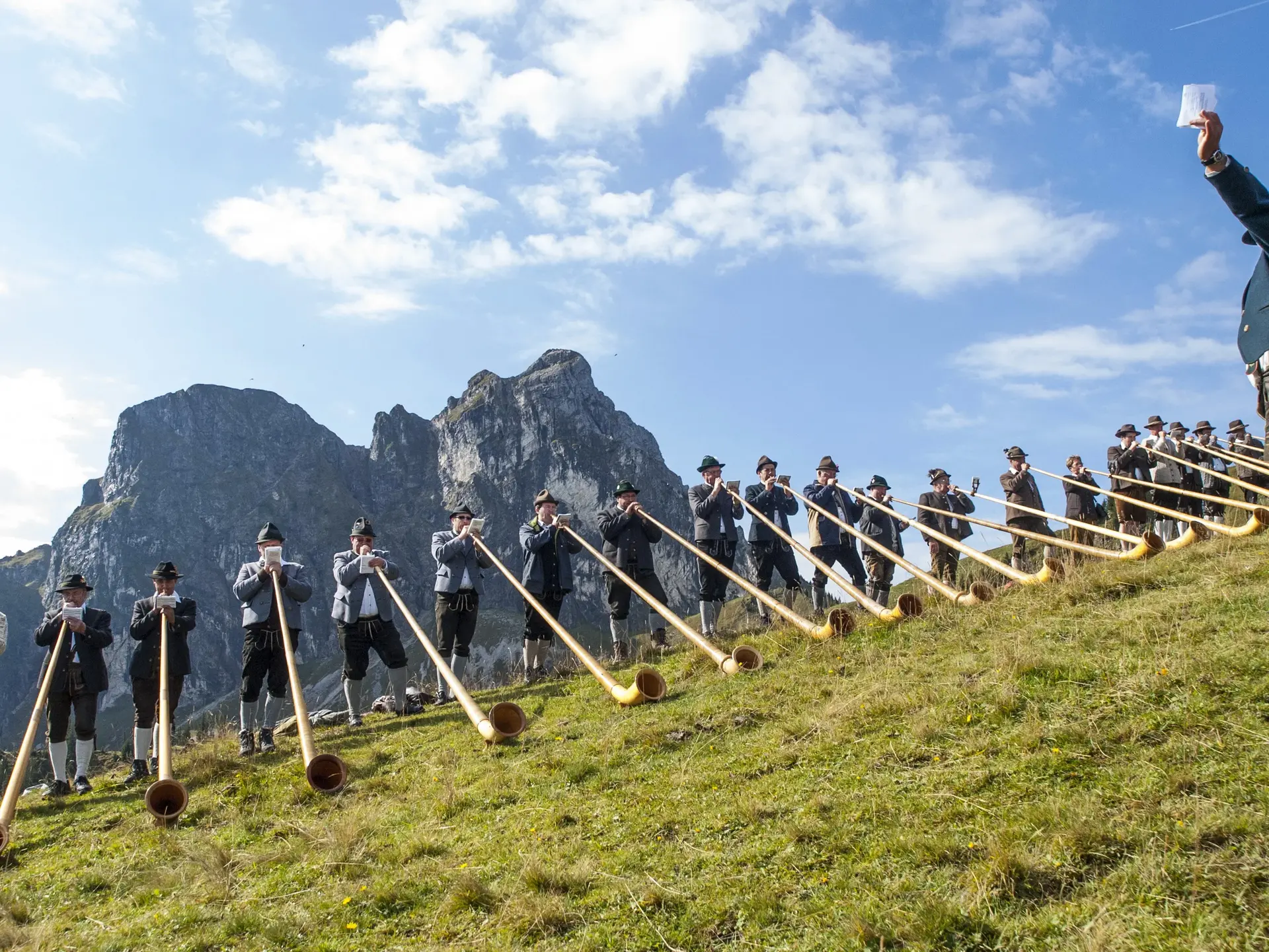 Alphornbläser auf dem Breitenberg