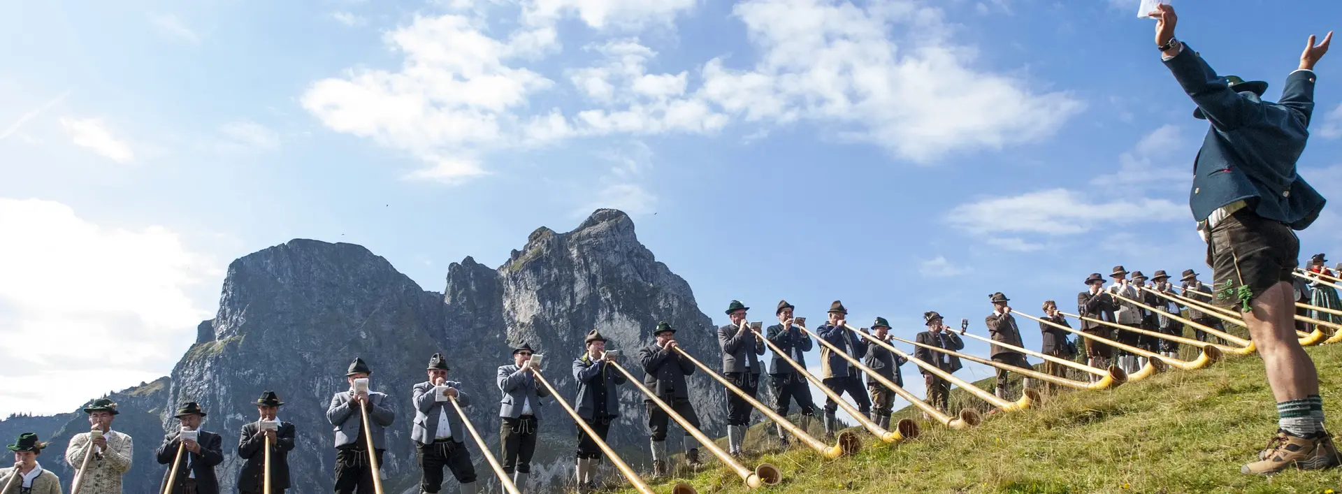 Alphornbläser auf dem Breitenberg