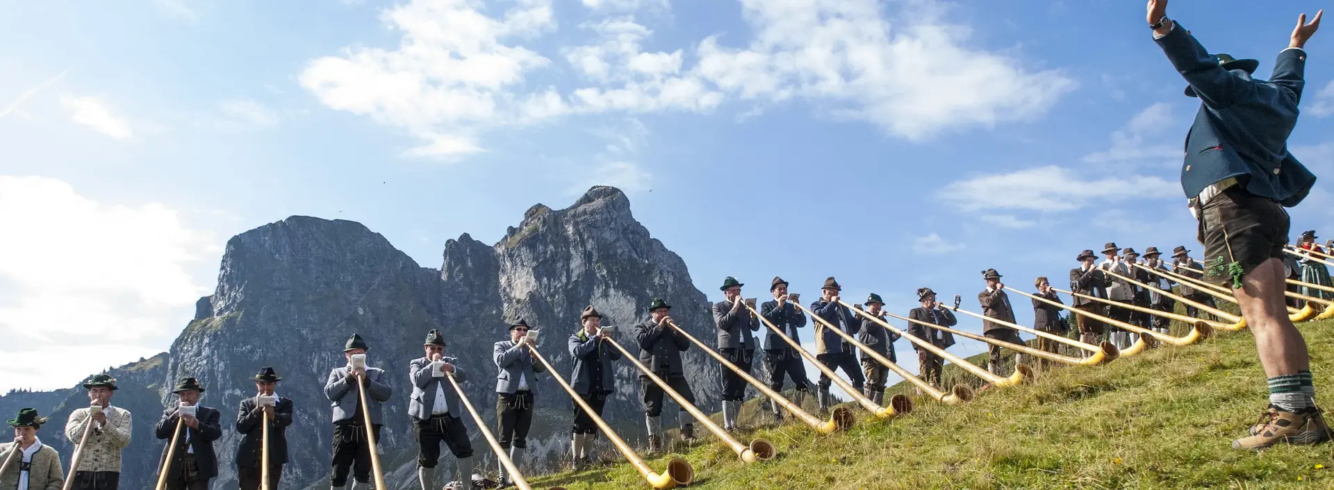 Alphornbläser auf dem Breitenberg