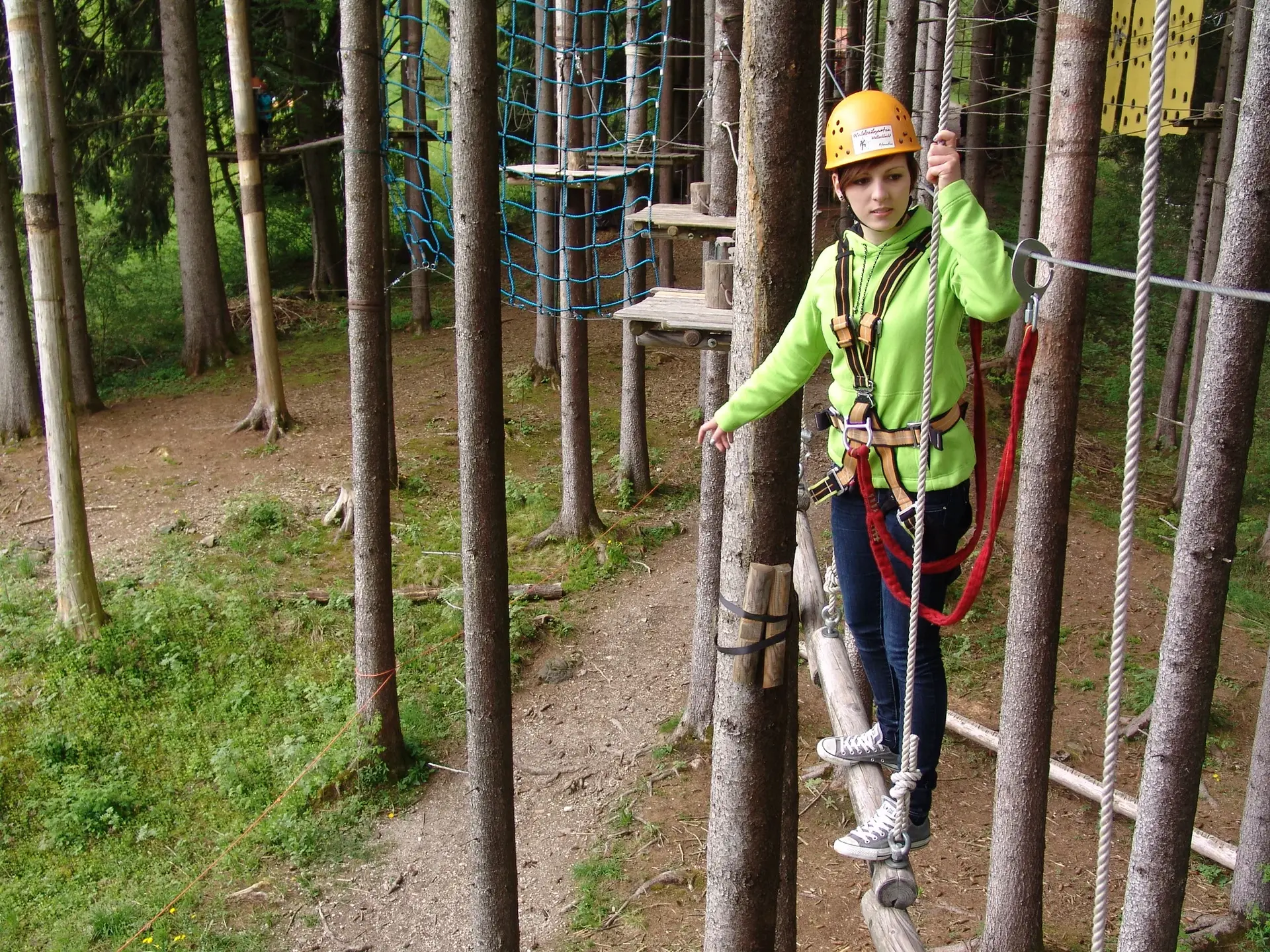 Klettern im Waldseilgarten Höllschlucht