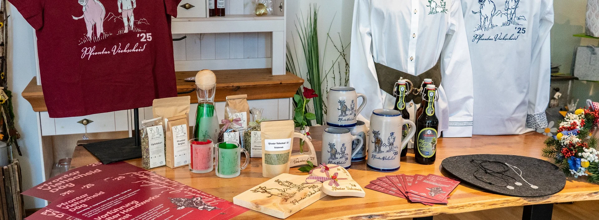 Verschiedene Proukte mit Viehscheid-Bezug