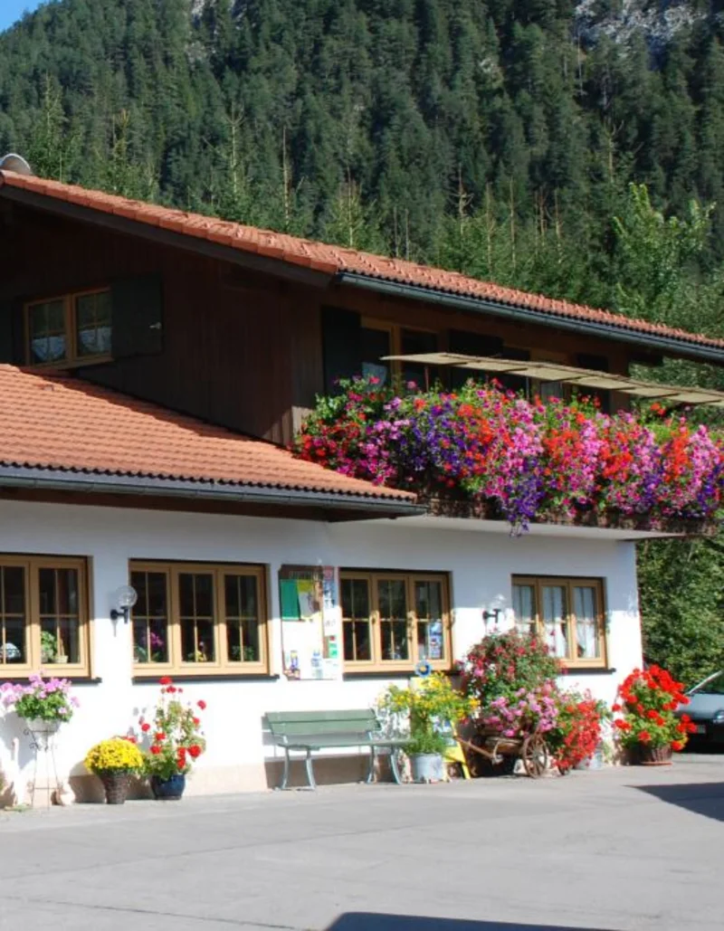 Die Einkehrmöglichkeit am Campingplatz in Pfronten.