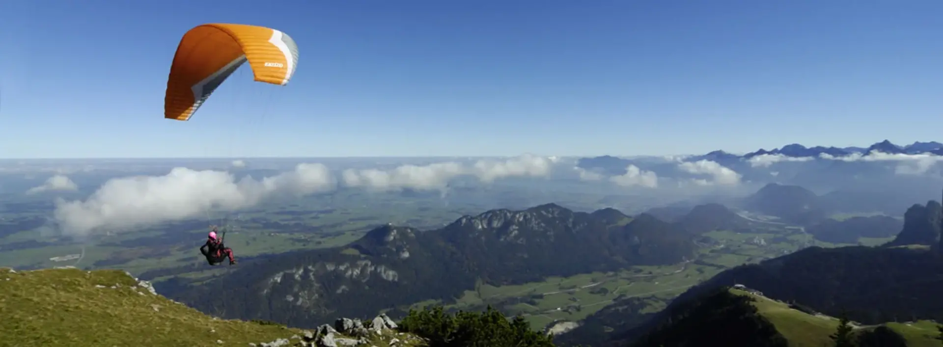 Tandem-Gleitschirmflug buchen in Pfronten im Allgäu