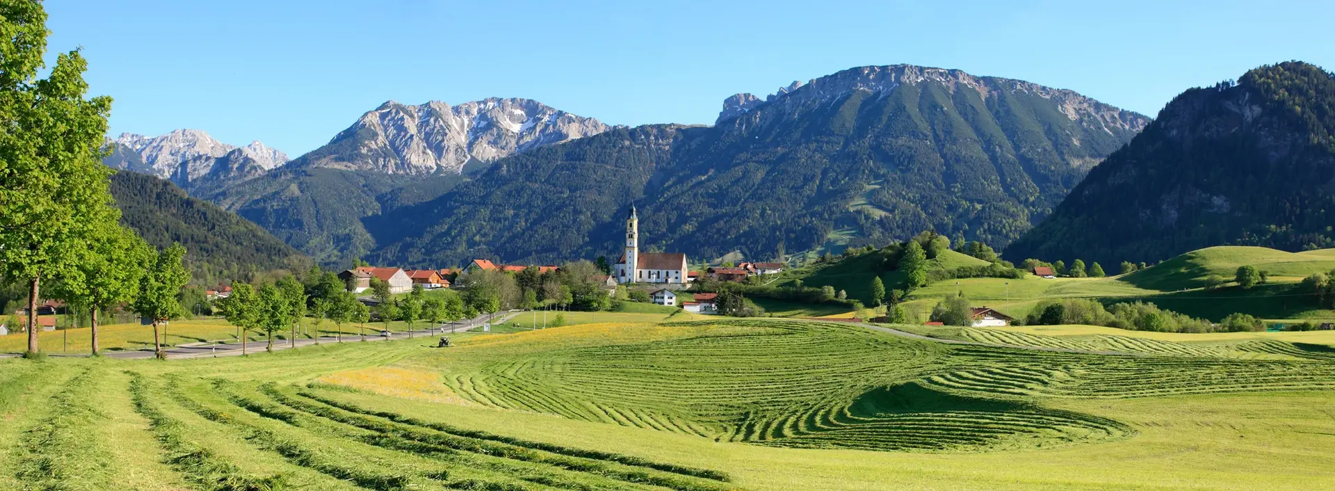 Panoramablick auf den Breitenberg in Pfronten im Allgäu