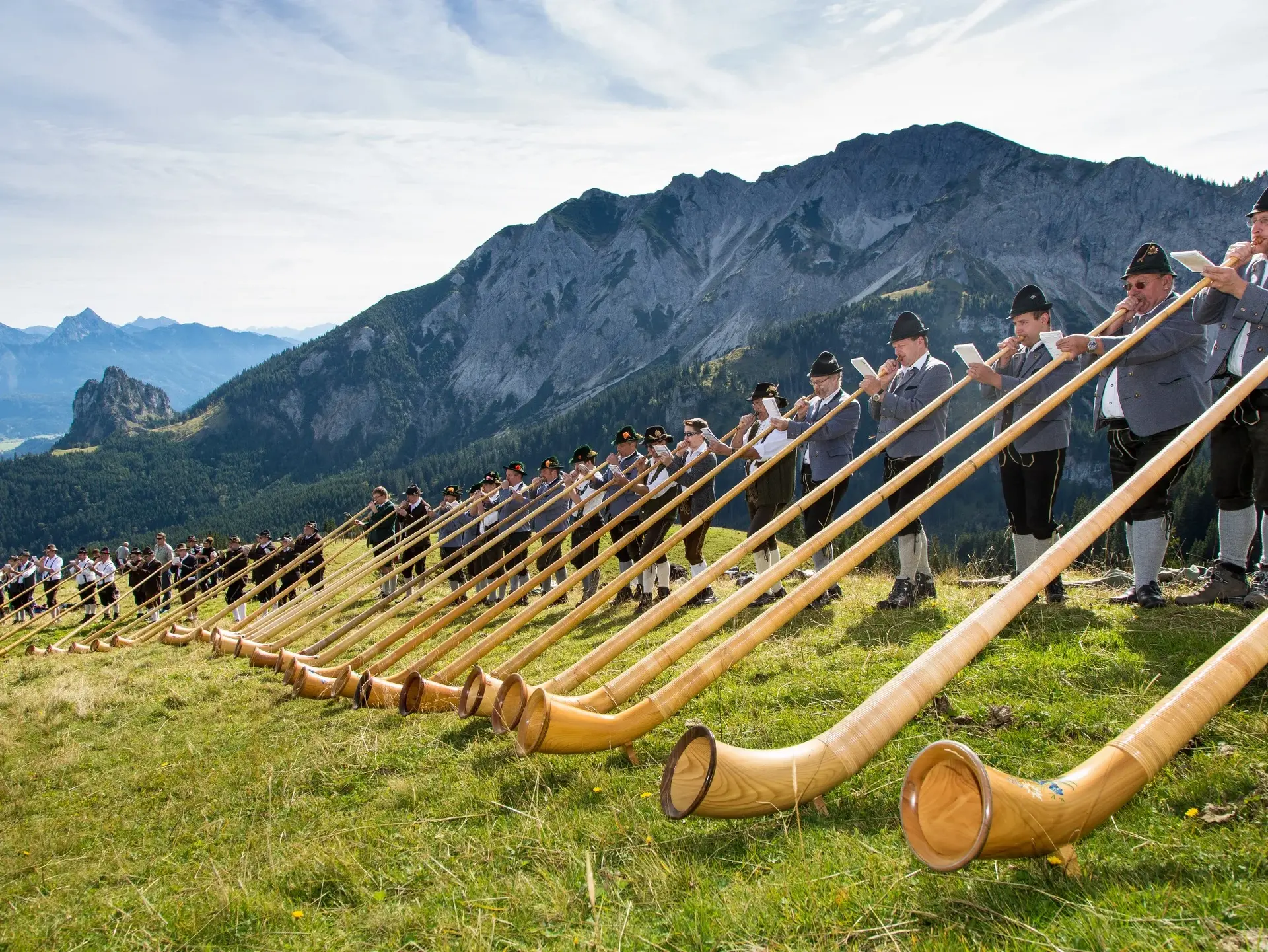 Alphornbläser Messe Pfronten im Allgäu