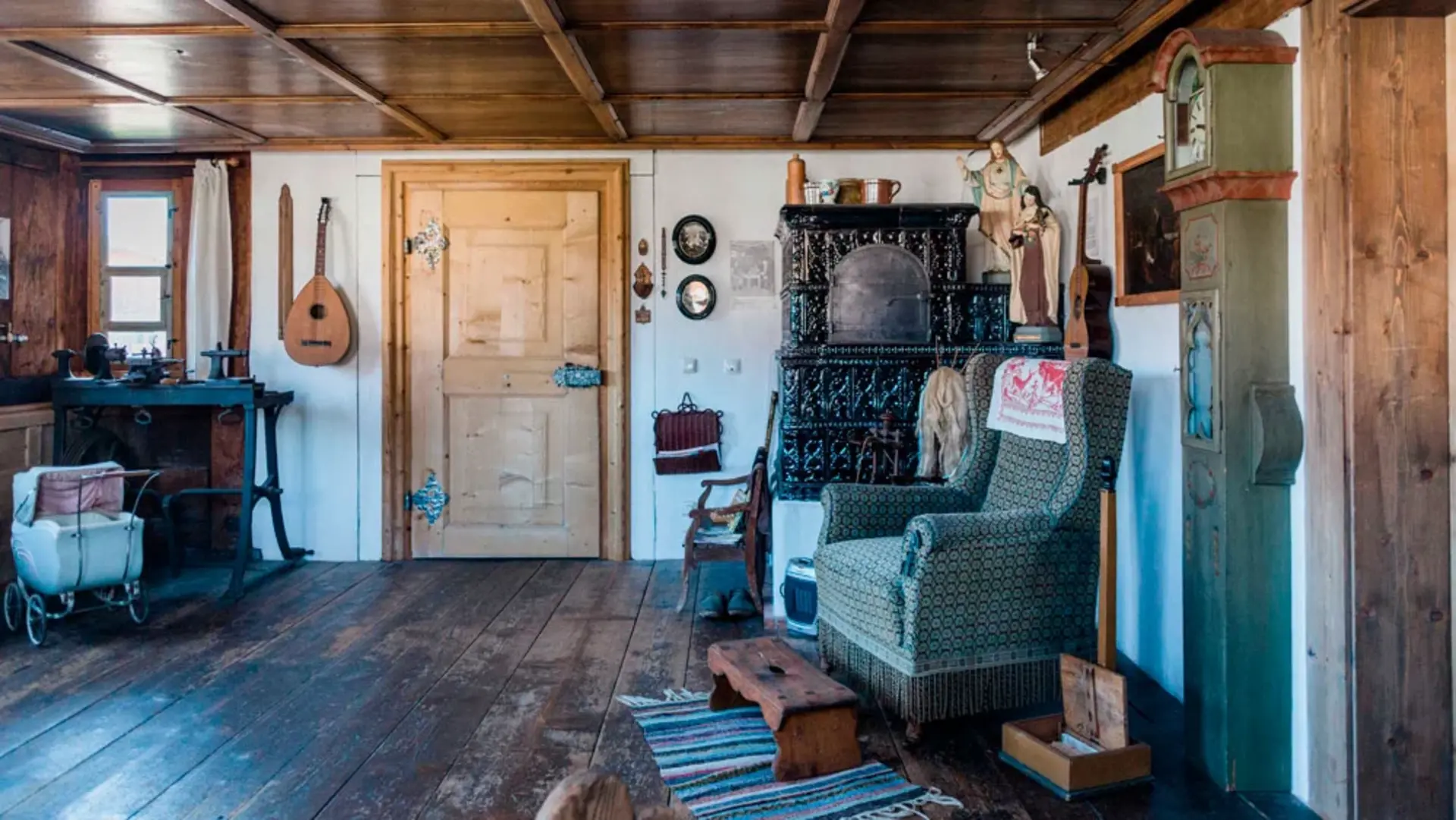 Blick in die Räumlichkeiten des Pfrontener Heimathauses