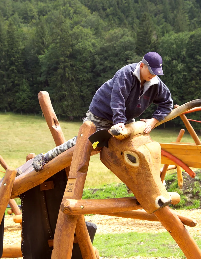 Kuh Kuh Matz Spielplatz auf der Schlossanger Alm Pfronten